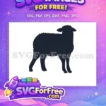 Free Wooly Goat Silhouette Free Farm Animal Dark Free SVG - Instant Download