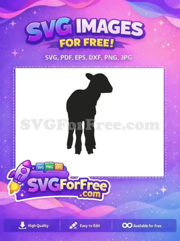 Free Farm Animal Free Baby Goat Silhouette Free SVG