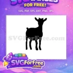 Free Detailed Horns Free Mountain Goat Silhouette Art Free SVG 1 - Instant Download