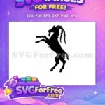 Free Farm Animal Free Rustic Goat Silhouette Free SVG - Instant Download