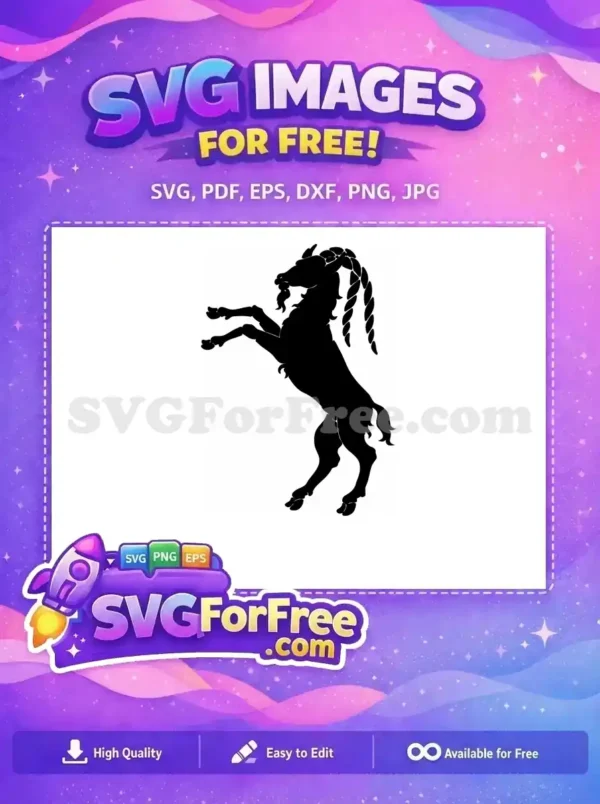 Free Farm Animal Free Rustic Goat Silhouette Free SVG