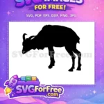 Free Detailed Horns Free Mountain Goat Silhouette Art Free SVG 2 - Instant Download