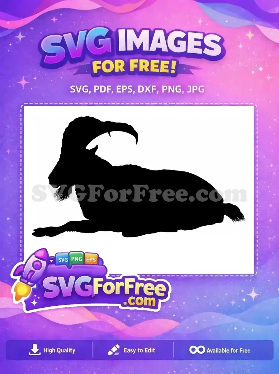 Free Farm Animal Free Billy Goat Silhouette Free SVG