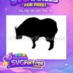 Free Horned Goat Free Farm Animal Silhouette Free SVG 2 - Instant Download