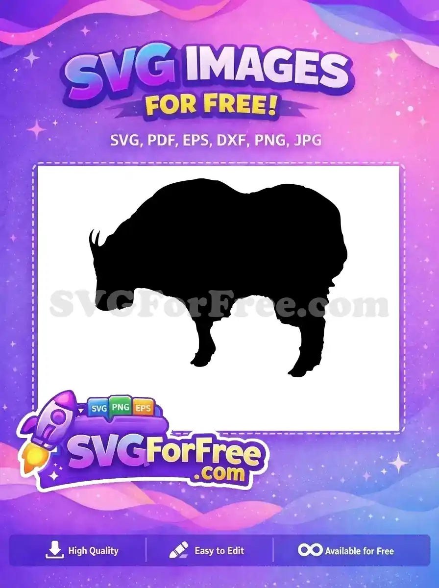 Free Horned Goat Free Farm Animal Silhouette Free SVG 2