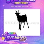 Free Horned Goat Free Farm Animal Silhouette Free SVG 3 - Instant Download