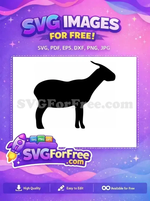 Free Farm Animal Free Horned Goat Silhouette Free SVG 3 Free Farm Animal Free Horned Goat Silhouette Free SVG 3
