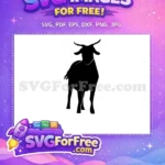 Free Farm Animal Free Horned Goat Silhouette Free SVG 4 - Instant Download