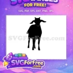 Free Farm Animal Free Horned Goat Silhouette Free SVG 5 - Instant Download