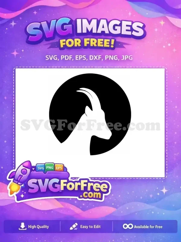 Free Horned Goat Free Silhouette Farm Animal Free SVG 3