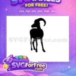 Free Farm Animal Free Horned Goat Silhouette Free SVG 8 - Instant Download