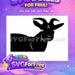 Free Detailed Horns Free Mountain Goat Silhouette Art Free SVG 5 - Instant Download