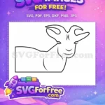 Free Farm Animal Free Silhouette Goat Silhouette Free SVG 1 - Instant Download