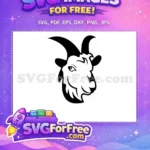 Free Detailed Horns Free Farm Animal Goat Silhouette Free SVG - Instant Download