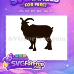 Free Brown Horned Goat Free Silhouette Vector Free SVG - Instant Download