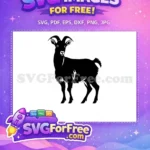 Free Farm Goat Silhouette Free Animal Graphic Free SVG - Instant Download