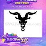 Free Horned Goat Silhouette Free Farm Animal Head Free SVG - Instant Download
