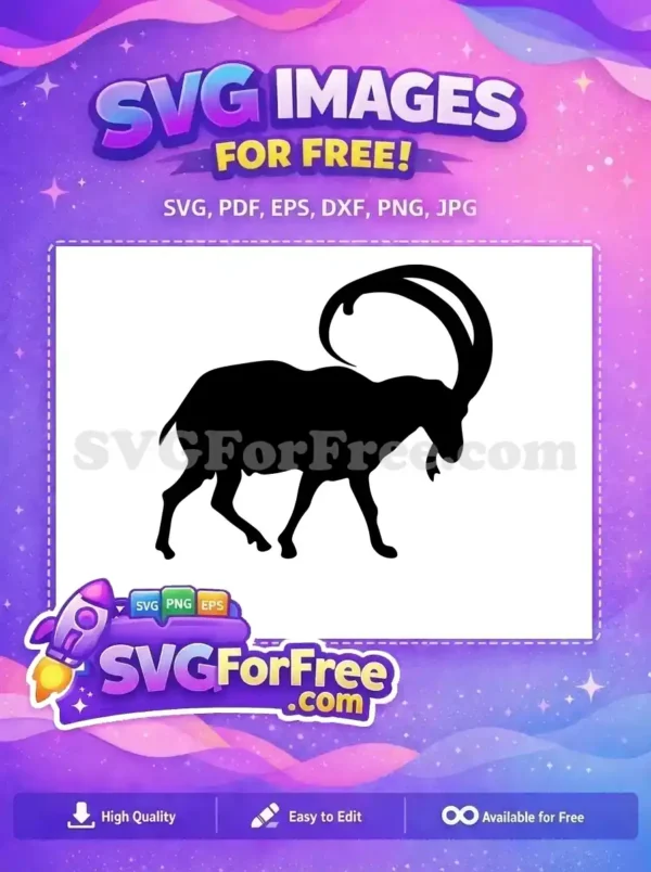Free Detailed Horns Free Mountain Goat Silhouette Art Free SVG 6 Free Detailed Horns Free Mountain Goat Silhouette Art Free SVG 6