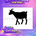 Free Farm Animal Free Horned Goat Silhouette Free SVG 13 - Instant Download
