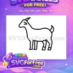 Free Detailed Horns Free Mountain Goat Silhouette Art Free SVG 8 - Instant Download