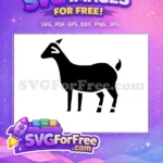 Free Farm Animal Free Billy Goat Silhouette Art Free SVG 5 - Instant Download