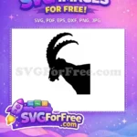 Free Detailed Horns Free Mountain Goat Silhouette Free SVG 1 - Instant Download