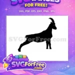 Free Mountain Goat Silhouette Free Farm Animal Design Free SVG - Instant Download