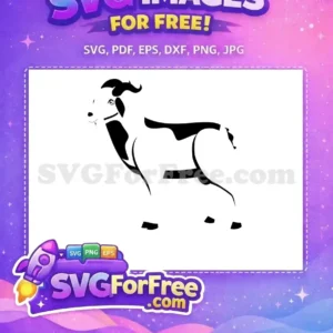 Free Black White Goat Free Silhouette Farm Free SVG