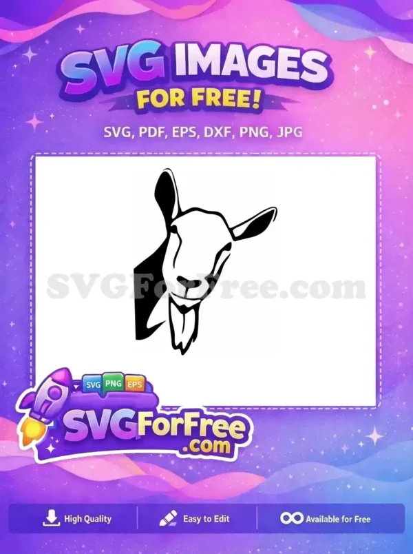 Free Detailed Horns Free Mountain Goat Silhouette Free SVG 2