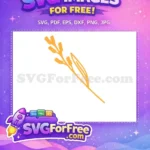 Free Golden Branch Free Minimalist Line Art Flower Free SVG - Instant Download