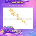 Free Gold Line Art Free Flower Detailed Design Free SVG - Instant Download