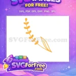 Free Gold Leaves Free Line Art Flower Floral Free SVG - Instant Download
