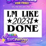 Free Class 2023 Free Stars Design Graduation Free SVG - Instant Download