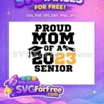 Free Proud Mom Free Graduation Cap Diploma 2023 Free SVG - Instant Download