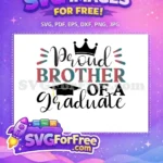 Free Red Teal Proud Brother Free Graduation Cap Free SVG - Instant Download