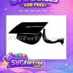 Free Graduation Cap Free Tassel Academic Ceremony Free SVG - Instant Download