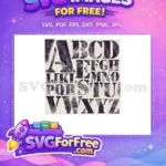 Free Distressed Alphabet Free Grunge Font Typography Free SVG - Instant Download