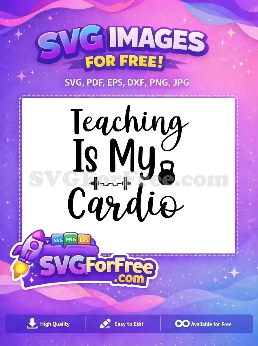 Free Teaching Cardio Free Gym Workout Free SVG 1