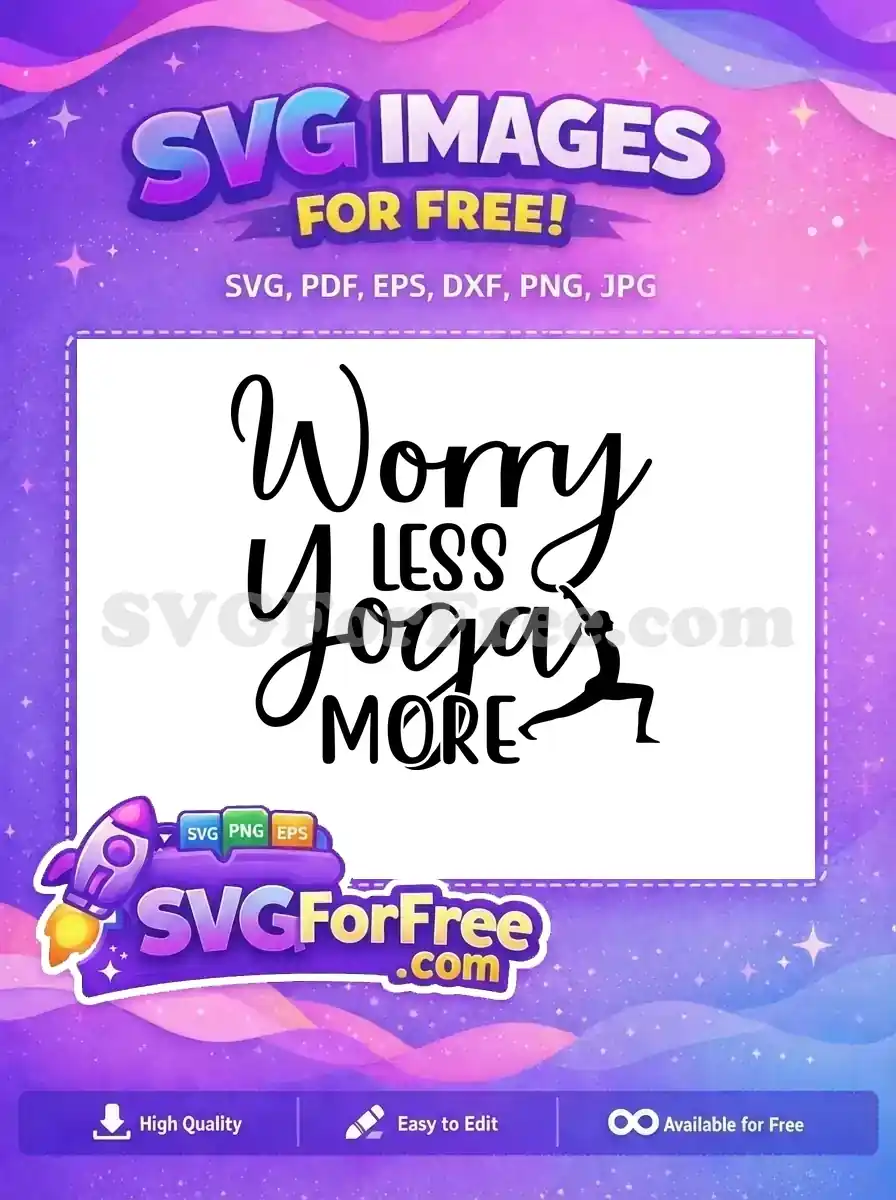 Free Calligraphy Text Free Silhouette Pose Yoga Free SVG