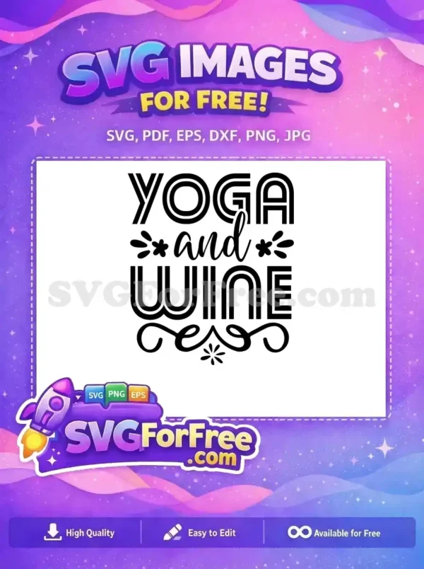 Free Yoga Wine Text Free Fitness Workout Free SVG