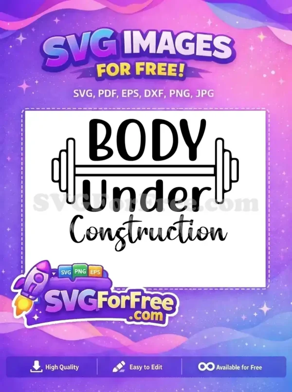 Free Body Building Free Under Construction Gym Free SVG