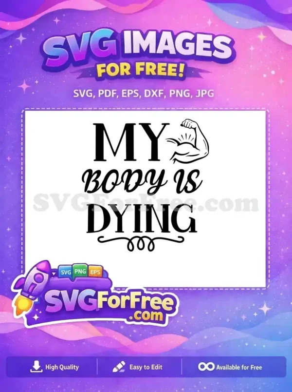 Free Body Dying Free Gym Fitness Workout Free SVG