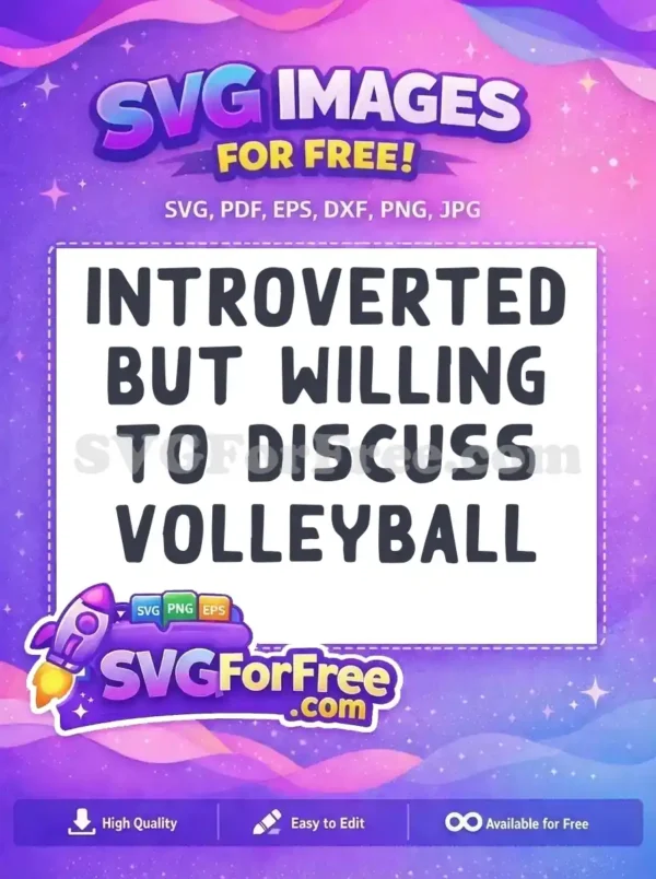 Free Introverted Quote Free Volleyball Willingness Haikyuu Anime Free SVG