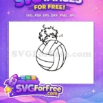 Free Hinata Shoyo Hugging Free Volleyball Haikyuu Anime Free SVG - Instant Download