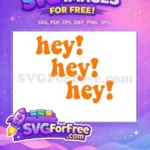 Free Orange Retro Hey Free Bold Text Haikyuu Free SVG - Instant Download