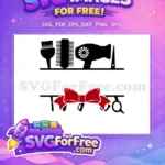 Free Red Ribbon Bow Free Hairdresser Silhouette Pattern Free SVG - Instant Download