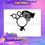 Free Hairdresser Silhouette Free Salon Expert Stylist Free SVG - Instant Download