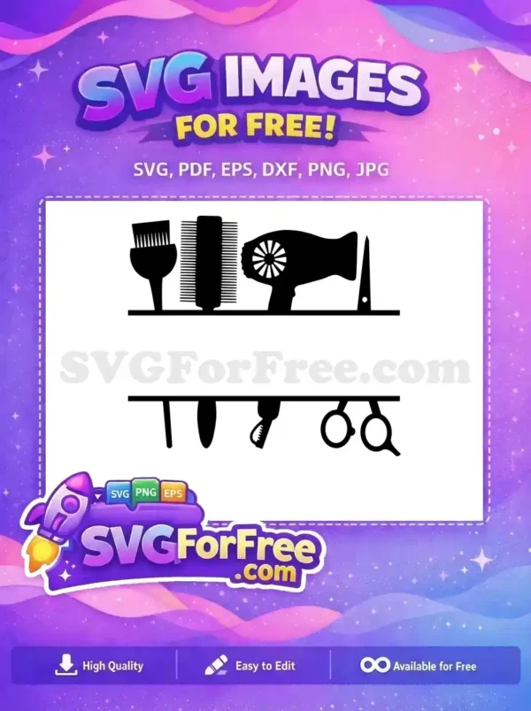 Free Elegant Hair Styling Free Salon Haircut Hairdresser Free SVG