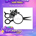 Free Hairdresser Silhouette Free Woman Hair Free SVG - Instant Download