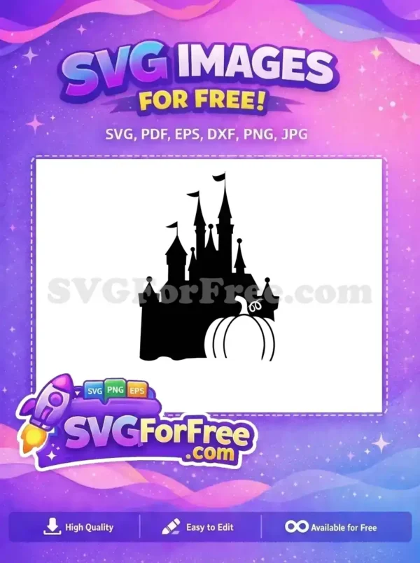 Free Black Castle Free Pumpkin Halloween Free Thanksgiving SVG